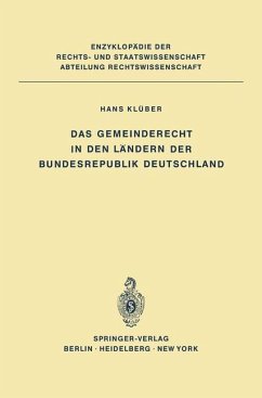 Das Gemeinderecht in den Ländern der Bundesrepublik Deutschland - Klüber, Hans