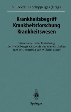 Krankheitsbegriff Krankheitsforschung Krankheitswesen