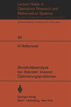 Sensitivitätsanalyse bei diskreten linearen Optimierungsproblemen - Noltemeier, H.
