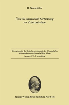 Über die analytische Fortsetzung von Poincaréreihen - Neunhöffer, Helmut