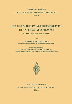 Cover Die Blutgruppen als Beweismittel im Vaterschaftsprozess