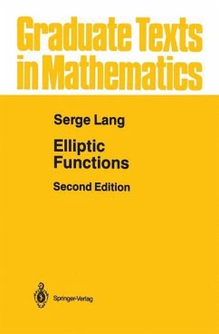 Elliptic Functions - Lang, Serge