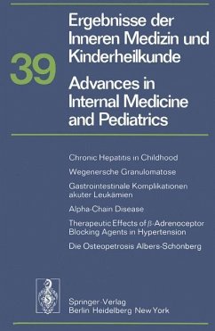 Ergebnisse der Inneren Medizin und Kinderheilkunde/Advances in Internal Medicine and Pediatrics - Frick, P.; Harnack, G. -A. von; Wolff, H. P.; Prader, A.; Schoen, R.; Martini, G. A.