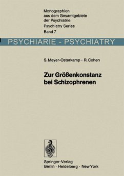 Zur Größenkonstanz bei Schizophrenen - Meyer-Osterkamp, Susanne; Cohen, Rudolf