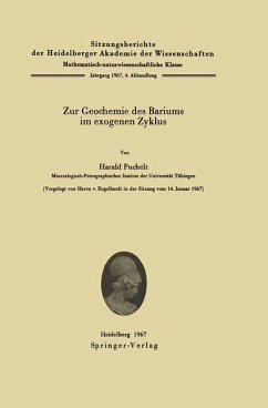 Zur Geochemie des Bariums im exogenen Zyklus - Puchelt, Harald