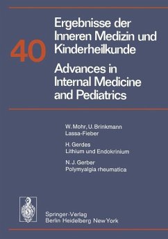 Ergebnisse der Inneren Medizin und Kinderheilkunde / Advances in Internal Medicine and Pediatrics - Frick, P.; Harnack, G. -A. von; Wolff, H. P.; Prader, A.; Schoen, R.; Martini, G. A.