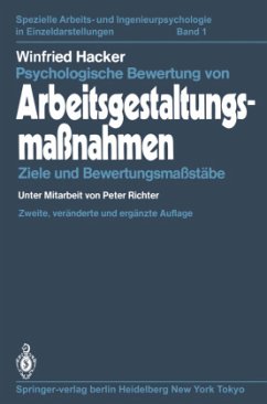 Psychologische Bewertung von Arbeitsgestaltungsmaßnahmen - Hacker, Winfried