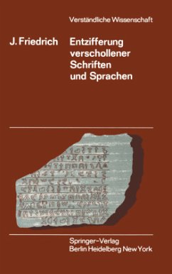 Entzifferung Verschollener Schriften und Sprachen - Friedrich, Johannes