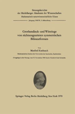 Grothendieck- und Wittringe von nichtausgearteten symmetrischen Bilinearformen - Knebusch, Manfred