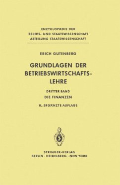 Grundlagen der Betriebswirtschaftslehre - Gutenberg, Erich