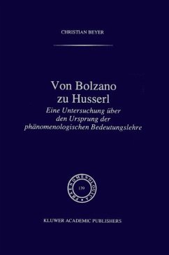 Von Bolzano zu Husserl - Beyer, Christian