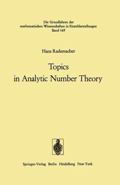 Topics in Analytic Number Theory - Rademacher, Hans