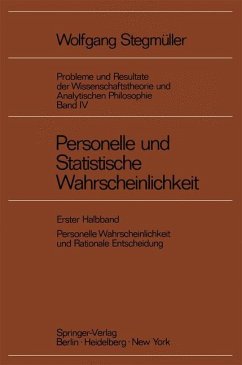 Personelle und Statistische Wahrscheinlichkeit - Stegmüller, Wolfgang