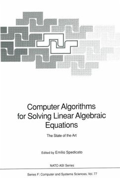 Computer Algorithms for Solving Linear Algebraic Equations