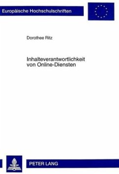Inhalteverantwortlichkeit von Online-Diensten - Ritz, Dorothee