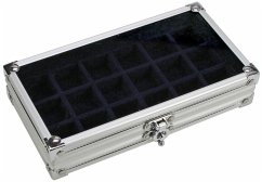 Cover Alu-Sammelvitrine mit 18 Fächern