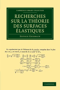 Recherches Sur La Theorie Des Surfaces Elastiques - Germain, Sophie