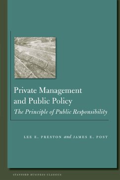 Private Management and Public Policy - Post, James; Preston, Lee E