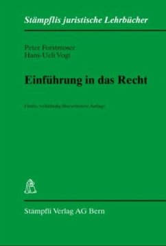 Einführung in das Recht - Forstmoser, Peter; Vogt, Hans-Ueli