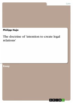 The doctrine of 'intention to create legal relations' - Hujo, Philipp