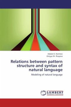 Relations between pattern structure and syntax of natural language