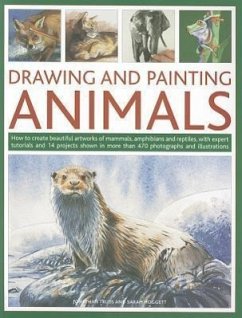 Drawing and Painting Animals: How to Create Beautiful Artworks of Mammals, Amphibians and Reptiles, with Expert Tutorials and 14 Projects Shown in M - Truss, Jonathan; Hoggett, Sarah