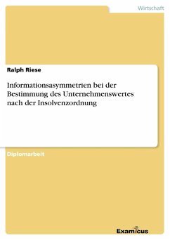 Informationsasymmetrien bei der Bestimmung des Unternehmenswertes nach der Insolvenzordnung