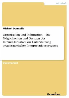 Organisation und Information ¿ Die Möglichkeiten und Grenzen des Intranet-Einsatzes zur Unterstützung organisatorischer Interpretationsprozesse