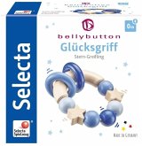 Selecta 64010 - bellybutton, Glücksgriff, Stern-Greifling, Holz, blau, 7,5 cm