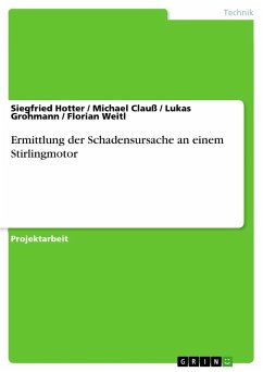 Ermittlung der Schadensursache an einem Stirlingmotor - Hotter, Siegfried; Clauß, Michael; Grohmann, Lukas; Weitl, Florian