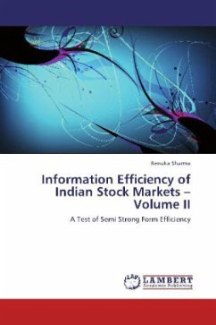 Information Efficiency of Indian Stock Markets Volume II - Sharma, Renuka