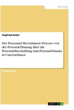 Der Personnel Recruitment Process: von der Personal-Planung über die Personal-Beschaffung zum Personal-Einsatz in Unternehmen - Hotter, Siegfried