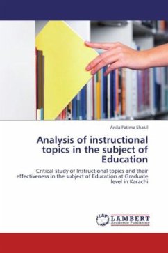 Analysis of instructional topics in the subject of Education