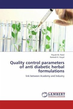 Quality control parameters of anti diabetic herbal formulations