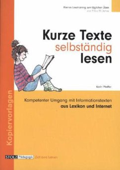 Cover Kurze Texte selbständig lesen