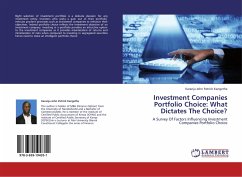 Investment Companies Portfolio Choice: What Dictates The Choice? - John Patrick Kangethe, Karanja