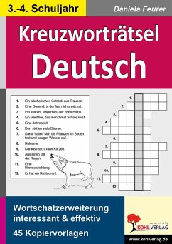 Kreuzworträtsel Deutsch 3.-4. Schuljahr - Feurer, Daniela