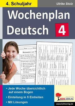 Wochenplan Deutsch 4. Schuljahr - Stolz, Ulrike