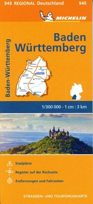 Michelin Karte Baden-Württemberg. Allemagne, Sud-Ouest