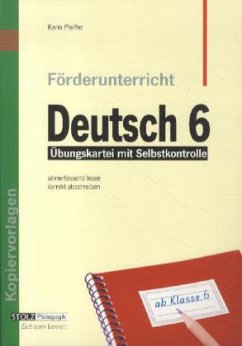 Cover 6. Schuljahr / Förderunterricht Deutsch