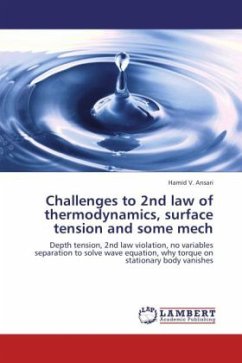 Challenges to 2nd law of thermodynamics, surface tension and some mech - Ansari, Hamid V.