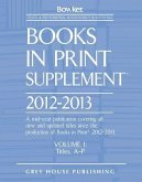 Books in Print Supplement, 2012/13