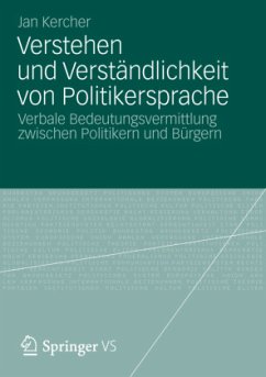 Verstehen und Verständlichkeit von Politikersprache - Kercher, Jan