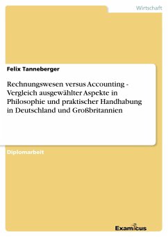 Rechnungswesen versus Accounting - Vergleich ausgewählter Aspekte in Philosophie und praktischer Handhabung in Deutschland und Großbritannien - Tanneberger, Felix
