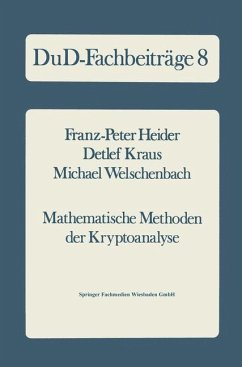 Mathematische Methoden der Kryptoanalyse - Heider, Franz-Peter