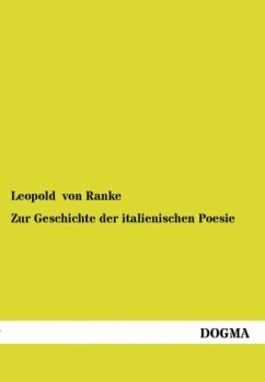 Zur Geschichte der italienischen Poesie - Ranke, Leopold von