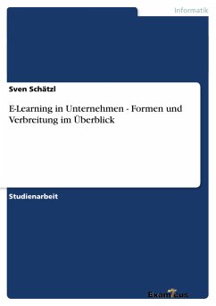 E-Learning in Unternehmen - Formen und Verbreitung im Überblick - Schätzl, Sven