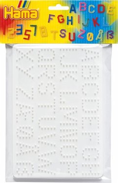 Hama 4455 - Stiftplatten für Bügelperlen, Buchstaben+Zahlen, 2 Stück