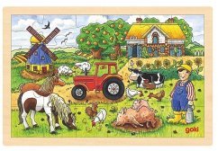 Image of Goki 57891 - Einlegepuzzle Müllers Farm