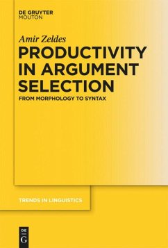 Productivity in Argument Selection - Zeldes, Amir